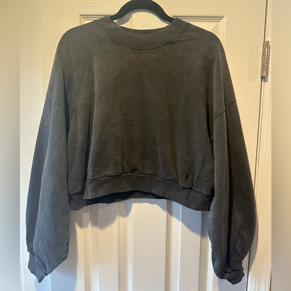 Allsaints Cropped Crewneck Sweatshirt - Size Large - Like New